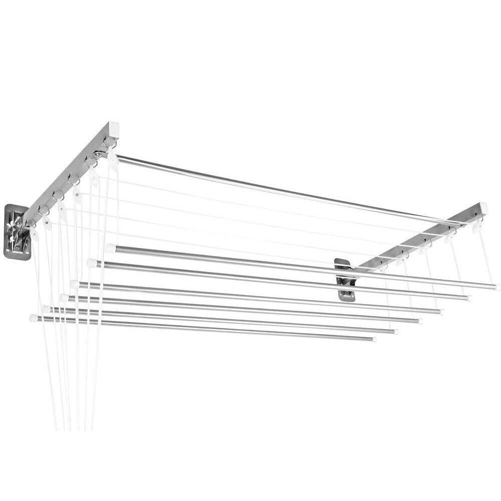 Encontraproduto.com.br - Varal Secador De Parede/Teto Prático Em Alumínio 1m Secalux