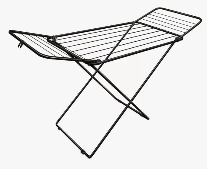Encontraproduto.com.br - Varal de Chão Secalux Lugano Aço com Abas Preto
