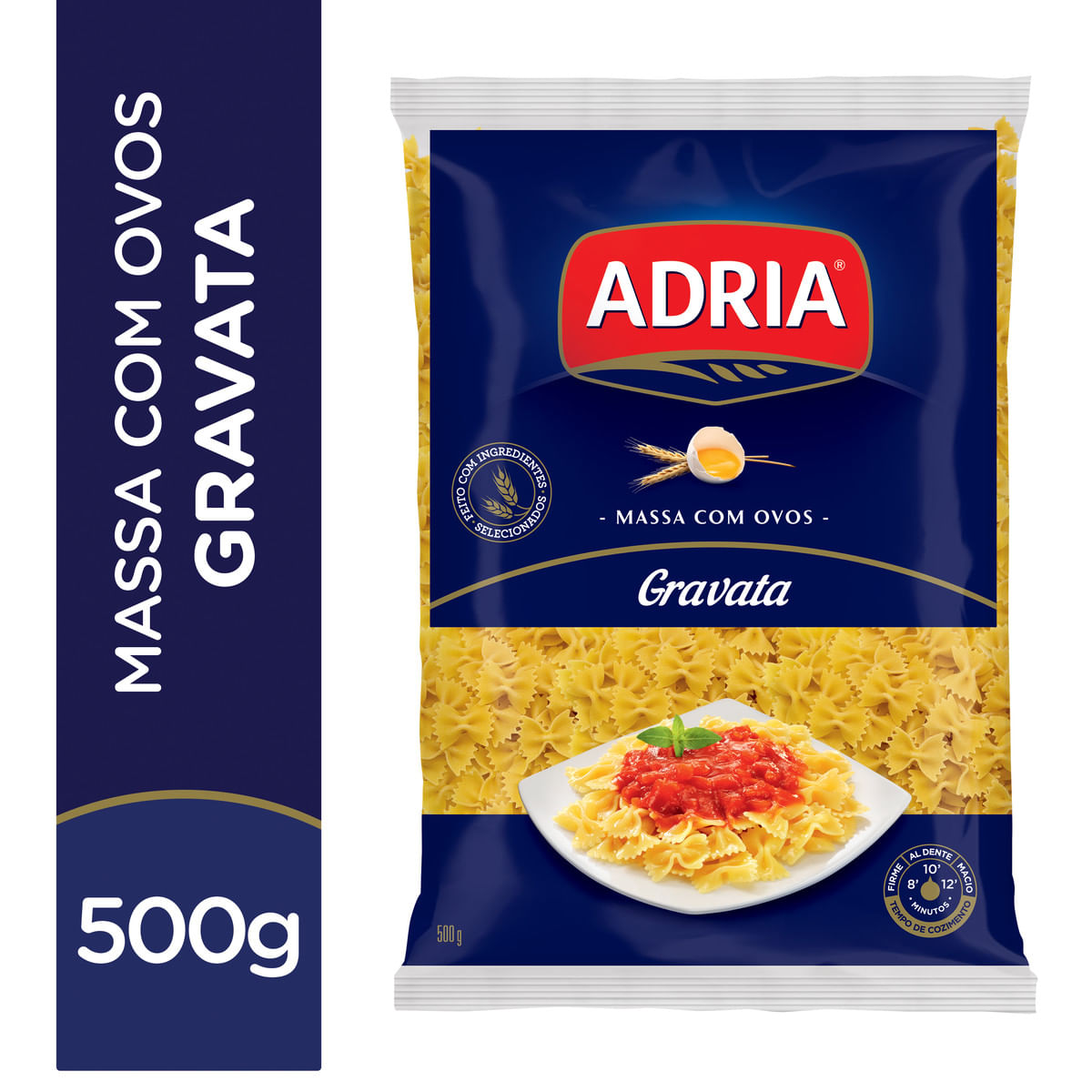 Encontraproduto.com.br - Macarrão com Ovos Adria Gravata Pacote com 500g