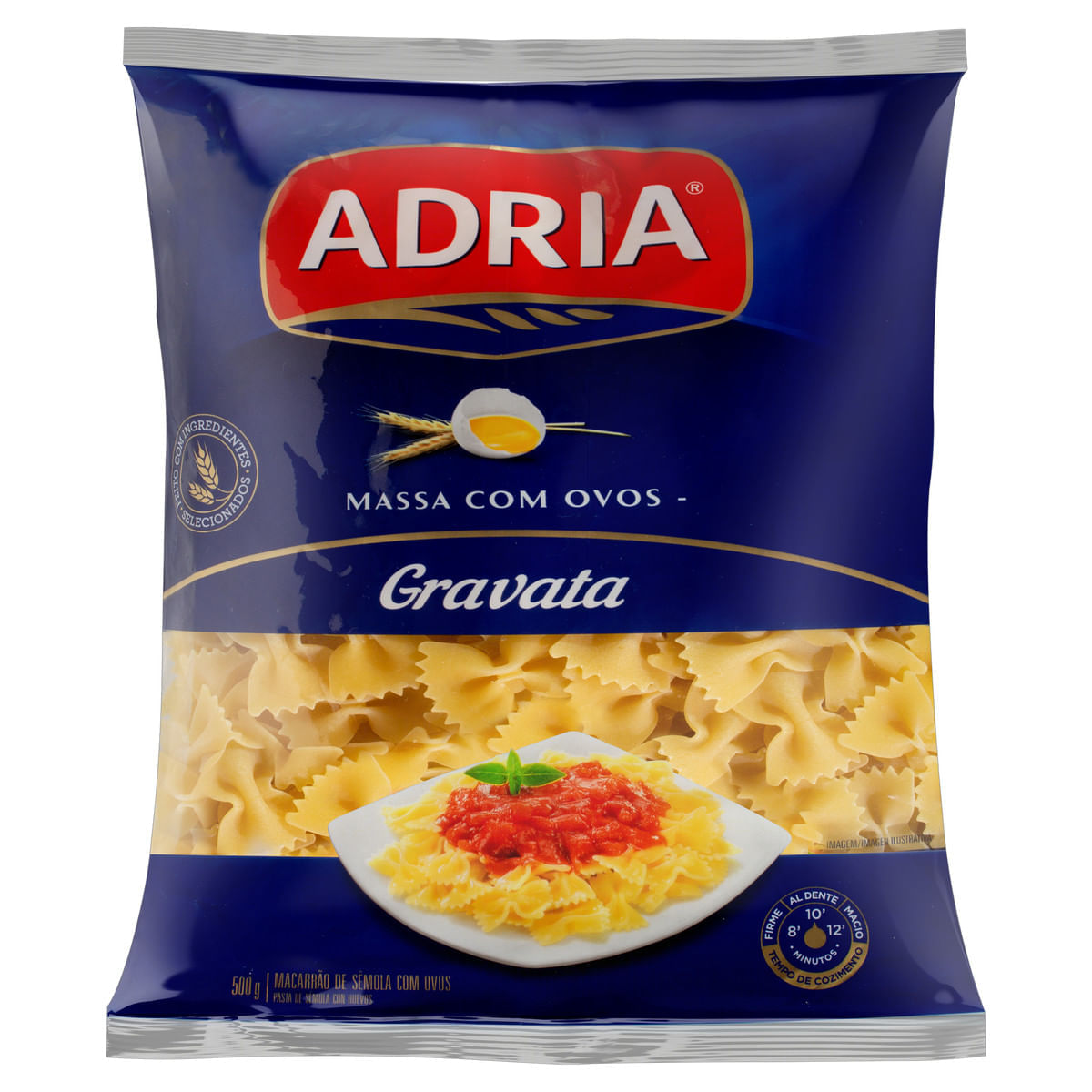 Encontraproduto.com.br - Macarrão com Ovos Adria Gravata Pacote com 500g