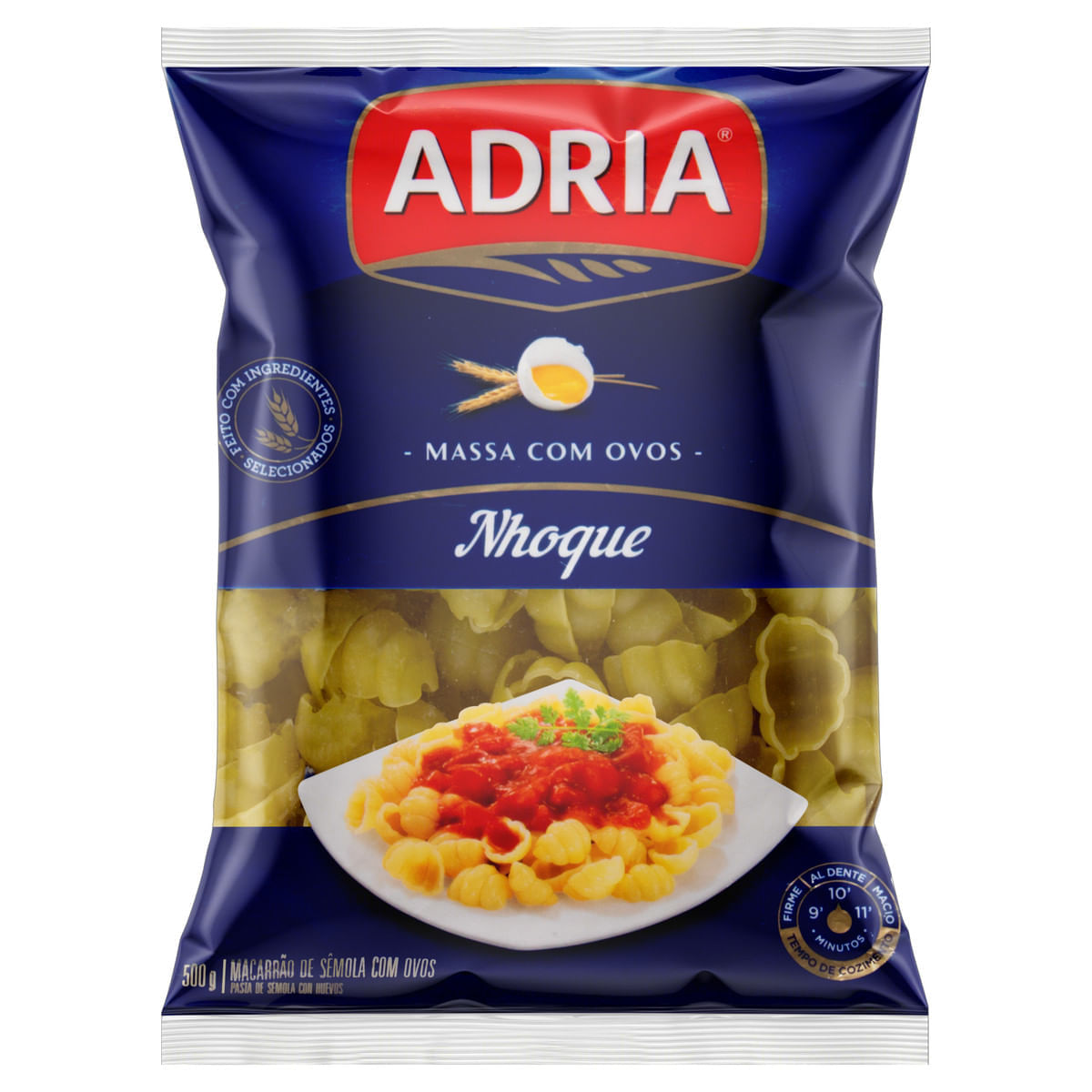 Encontraproduto.com.br - Macarrão de Sêmola com Ovos Nhoque Adria 500g