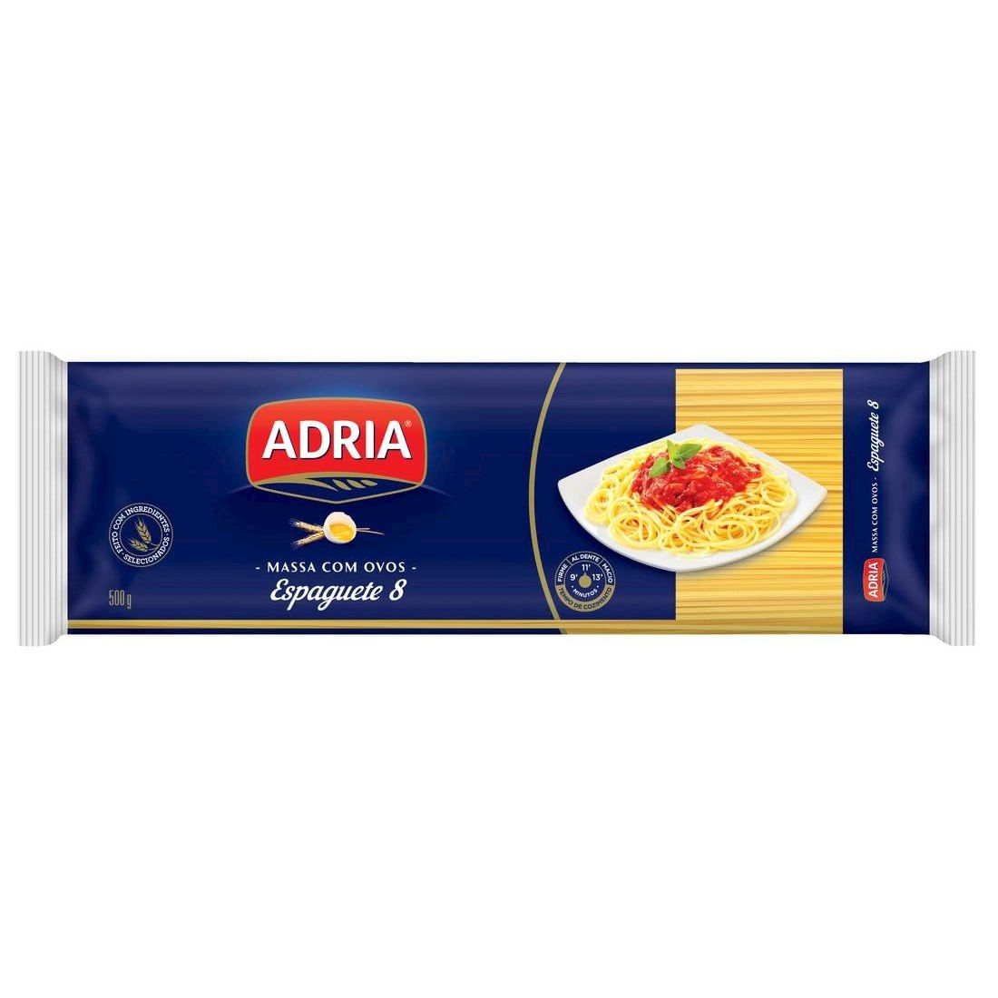 Encontraproduto.com.br - Macarrão com Ovos Adria Espaguete Pacote com 500g