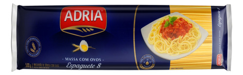 Encontraproduto.com.br - Macarrão com Ovos Adria Espaguete Pacote com 500g