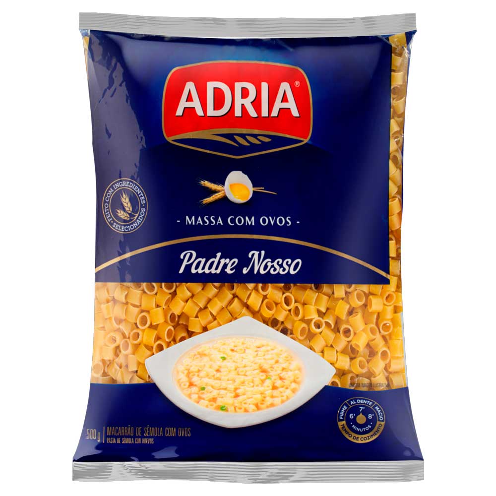 Encontraproduto.com.br - Macarrão com Ovos Adria Padre Nosso Pacote com 500g
