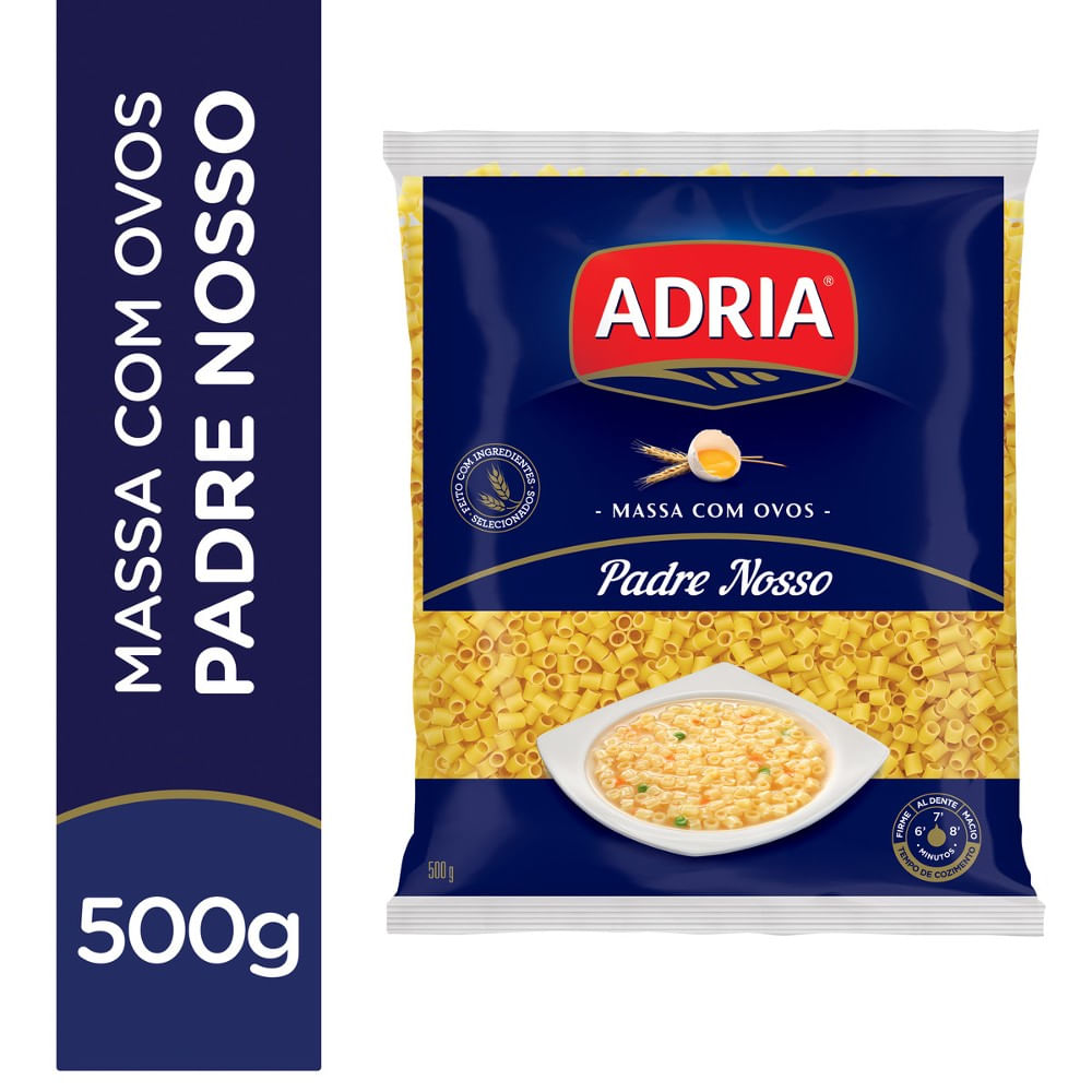 Encontraproduto.com.br - Macarrão com Ovos Adria Padre Nosso Pacote com 500g