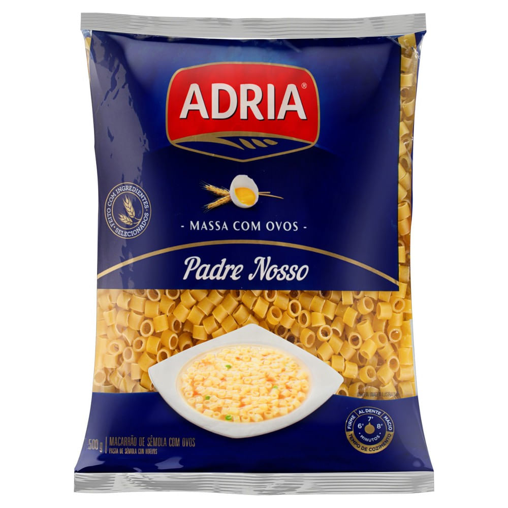 Encontraproduto.com.br - Macarrão com Ovos Adria Padre Nosso Pacote com 500g