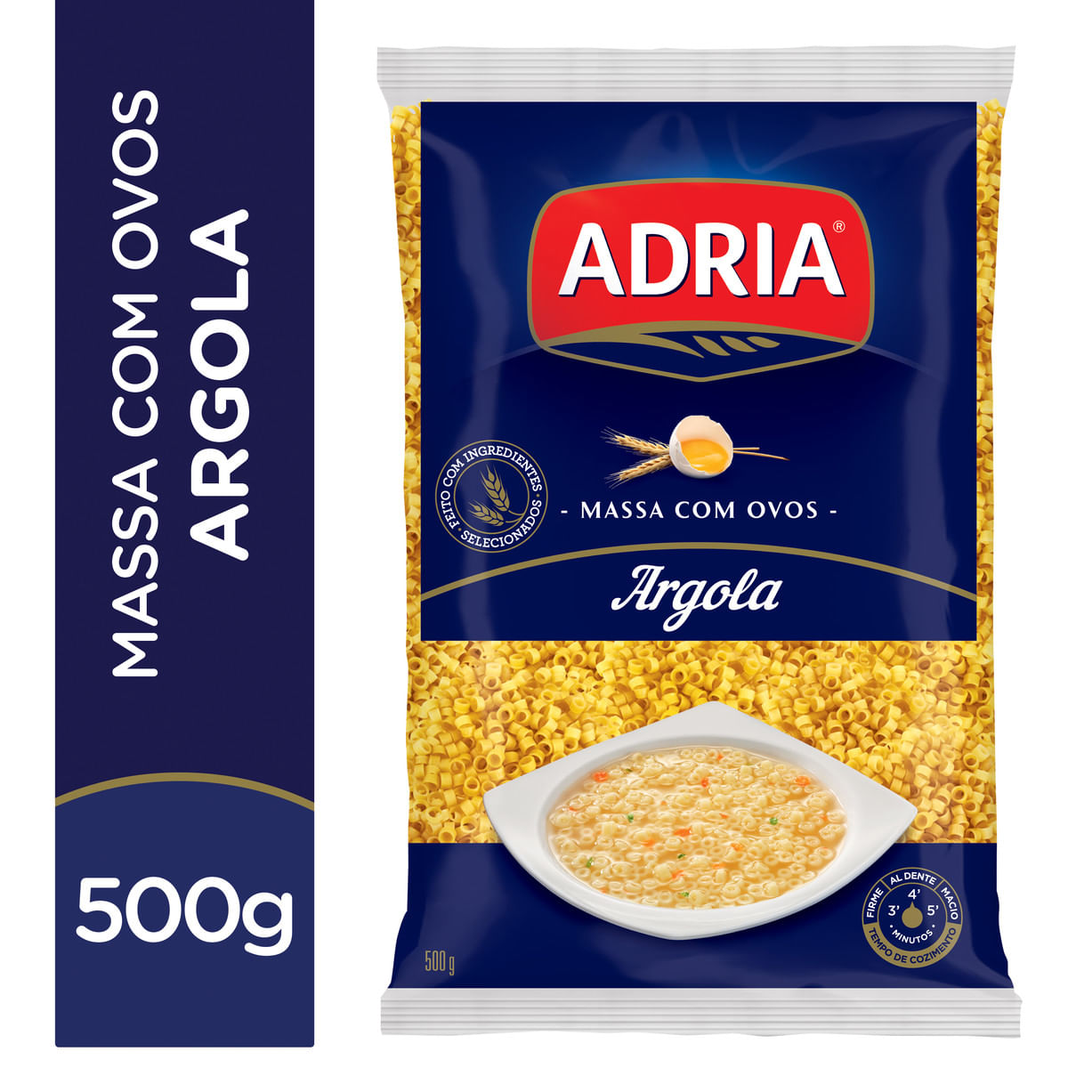 Encontraproduto.com.br - Macarrão com Ovos Adria Argola Pacote com 500g