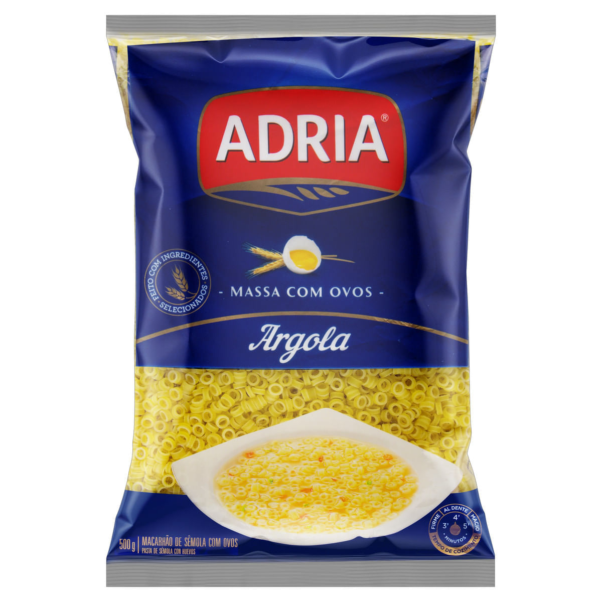 Encontraproduto.com.br - Macarrão com Ovos Adria Argola Pacote com 500g
