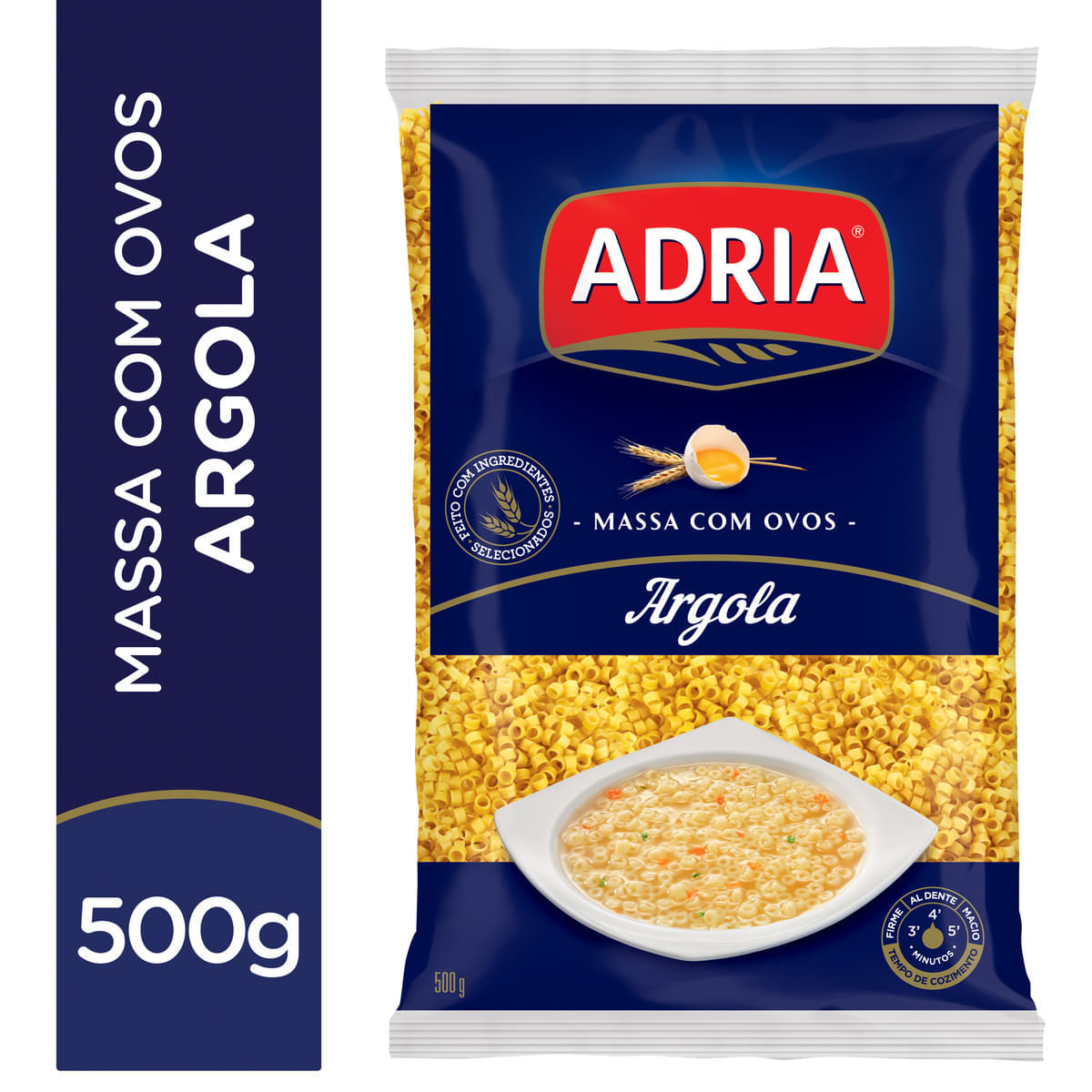 Encontraproduto.com.br - Macarrão com Ovos Adria Argola Pacote com 500g