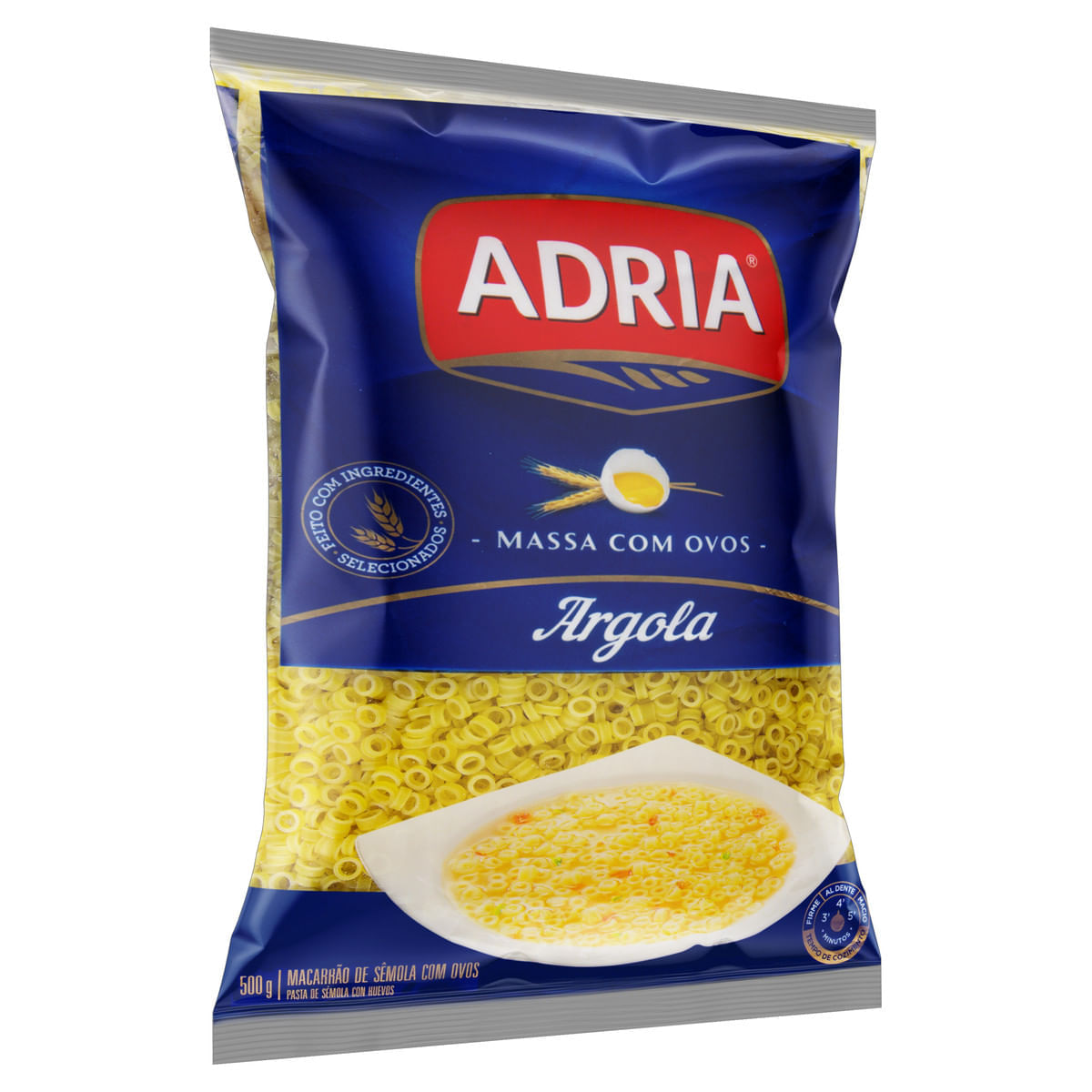 Encontraproduto.com.br - Macarrão com Ovos Adria Argola Pacote com 500g