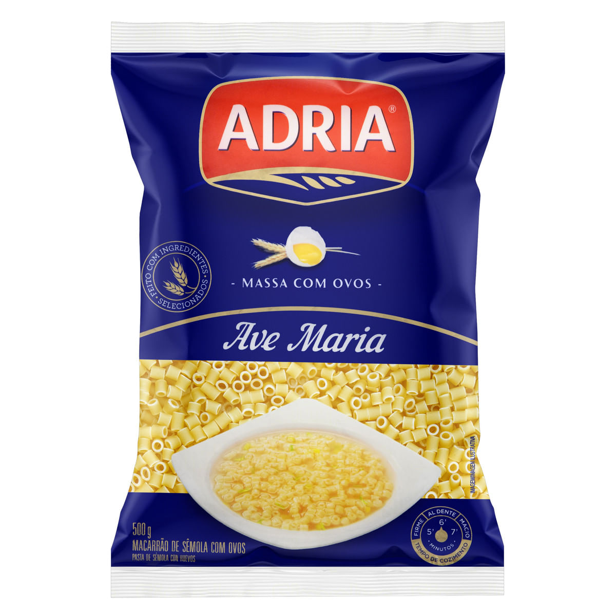 Encontraproduto.com.br - Macarrão com Ovos Adria Ave Maria Pacote com 500g