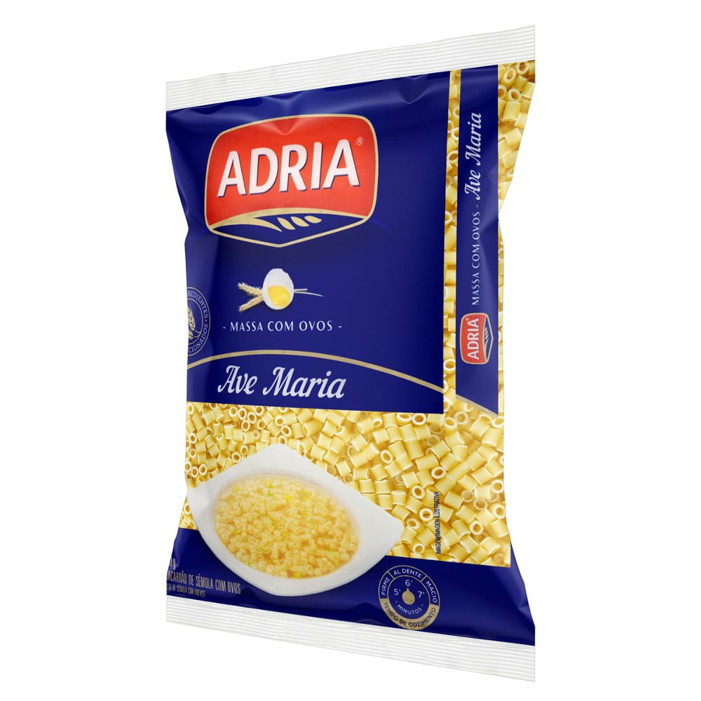 Encontraproduto.com.br - Macarrão com Ovos Adria Ave Maria Pacote com 500g