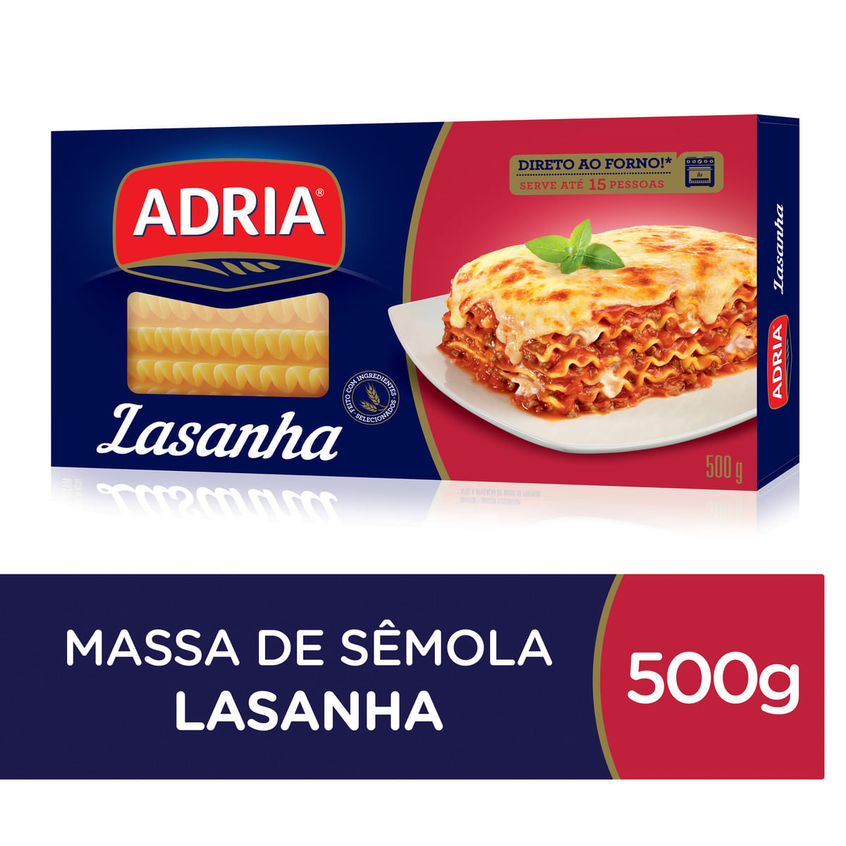 Encontraproduto.com.br - Massa para Lasanha Adria Sêmola Caixeta com 500g