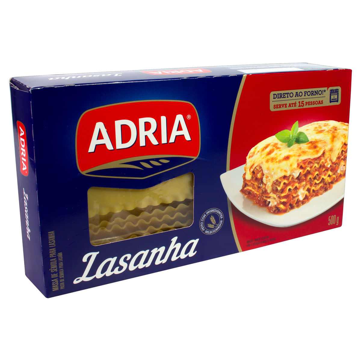 Encontraproduto.com.br - Massa para Lasanha Adria Sêmola Caixeta com 500g