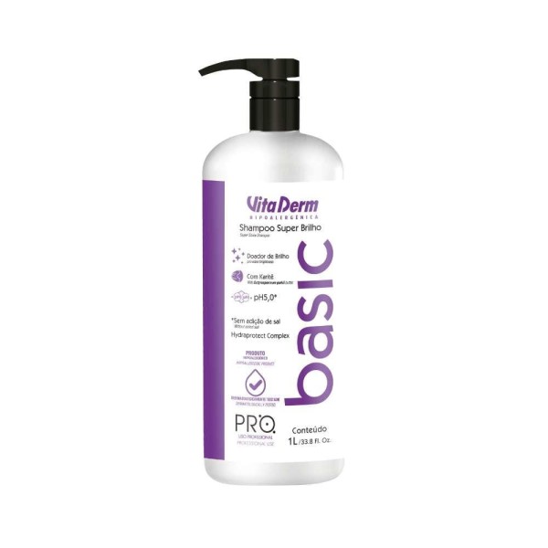 Encontraproduto.com.br - Vita Derm Super Brilho Pro Basic Shampoo