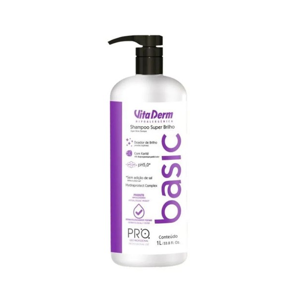 Encontraproduto.com.br - Vita Derm Super Brilho Pro Basic Shampoo