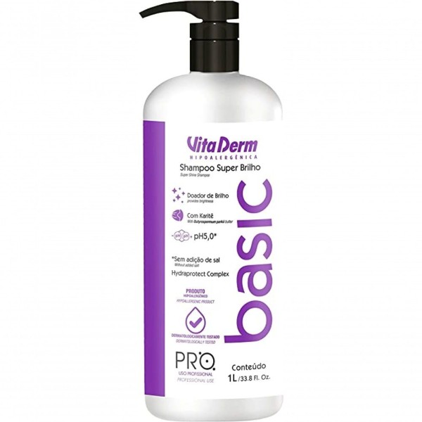 Encontraproduto.com.br - Vita Derm Super Brilho Pro Basic Shampoo