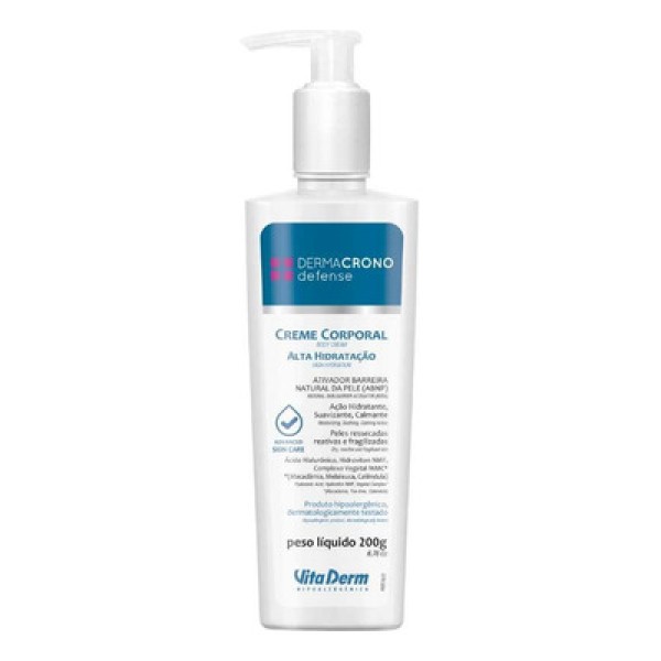 Creme Hidratante Corporal Vita Derm Dermacrono Defense 200g
