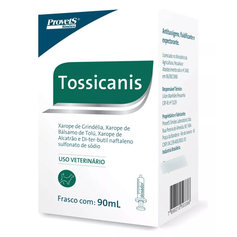 Encontraproduto.com.br - Tossicanis Xarope 90ml Provets Expectorante