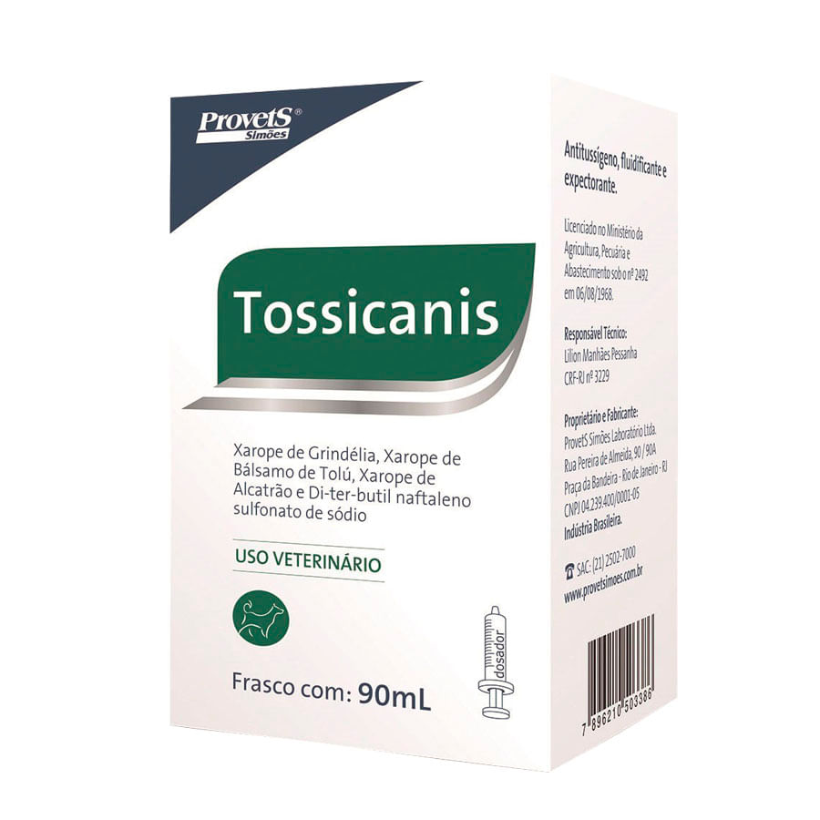 Encontraproduto.com.br - Tossicanis Xarope 90ml Provets Expectorante