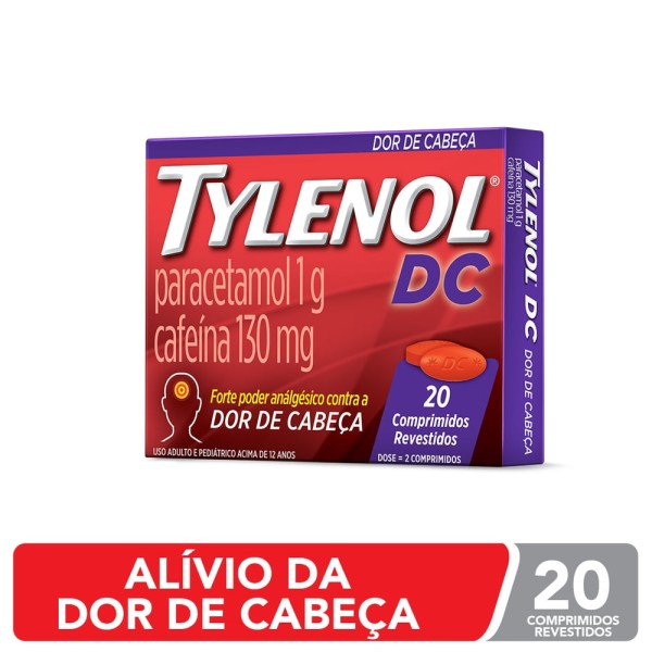 Encontraproduto.com.br - Tylenol DC 65MG + 500MG Comprimido revestido - Caixa com 20 Comprimidos