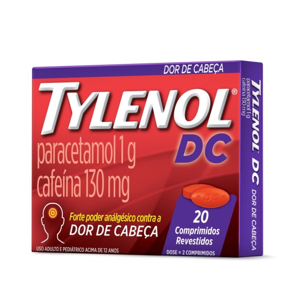 Encontraproduto.com.br - Tylenol DC 65MG + 500MG Comprimido revestido - Caixa com 20 Comprimidos