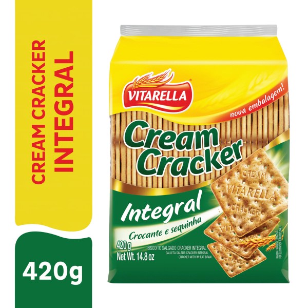 Encontraproduto.com.br - Biscoito Cream Cracker Vitarella Integral 420g