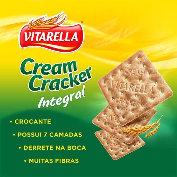 Encontraproduto.com.br - Biscoito Cream Cracker Vitarella Integral 420g