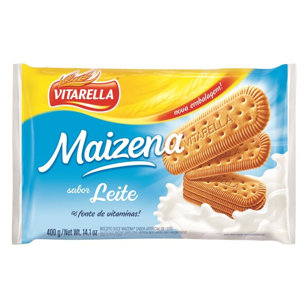 Biscoito Vitarella Maizena Leite 400g