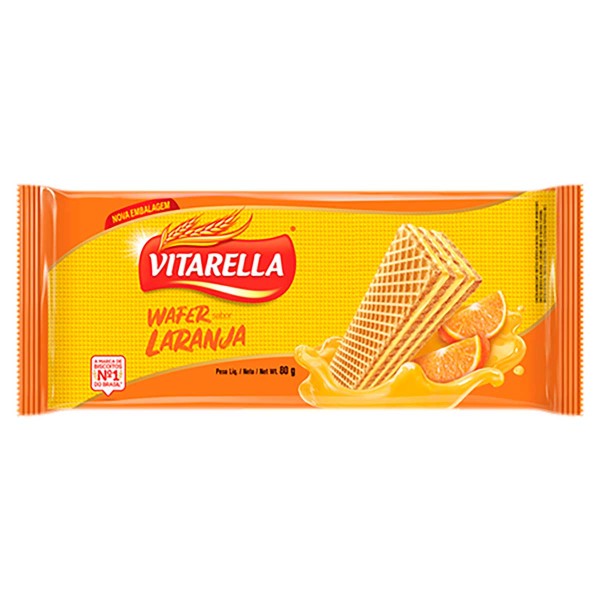 Biscoito Wafer Vitarella Laranja 80g