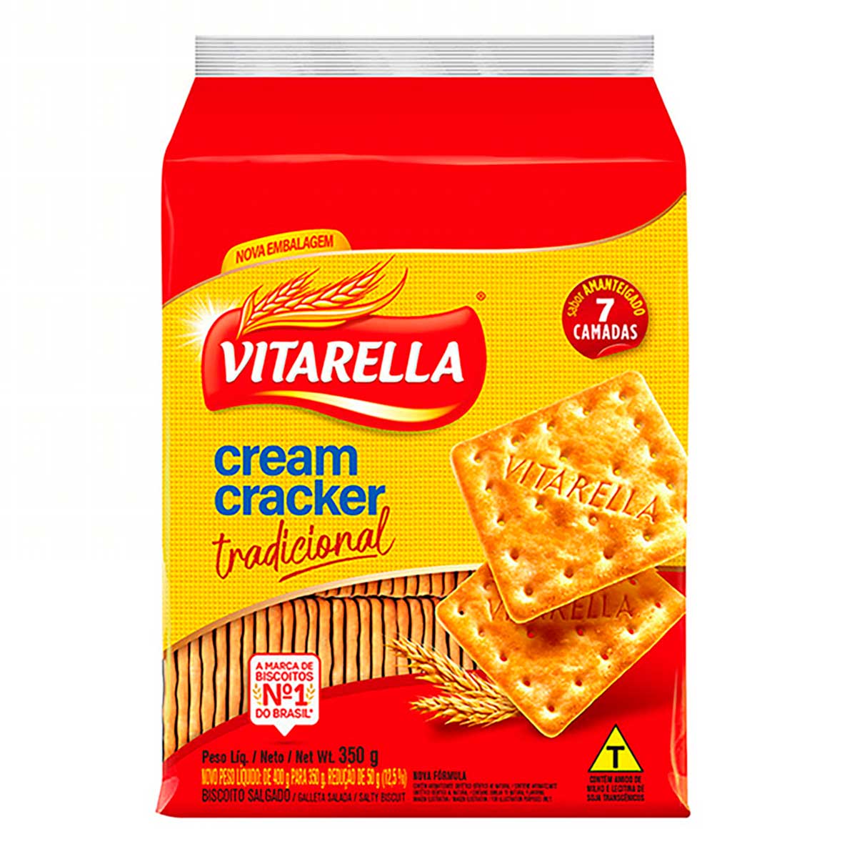 Encontraproduto.com.br - Biscoito Cream Cracker Vitarella Tradicional Pacote com 350g