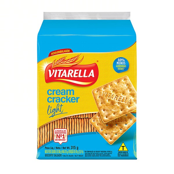 Encontraproduto.com.br - Biscoito Cream Cracker Vitarella Light Pacote 315g