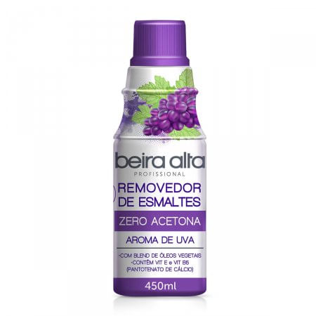 Encontraproduto.com.br - Removedor de Esmalte Beira Alta Zero Acetona Aroma de Uva 450ml