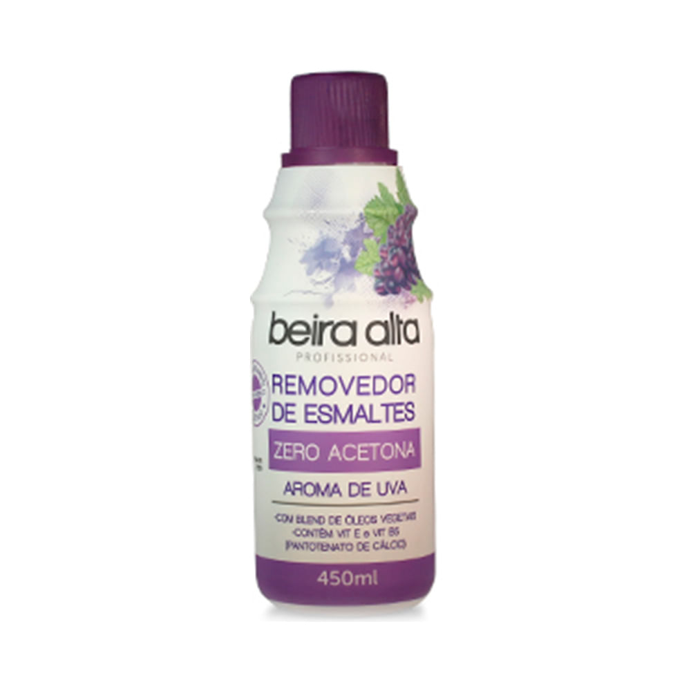 Encontraproduto.com.br - Removedor de Esmalte Beira Alta Zero Acetona Aroma de Uva 450ml