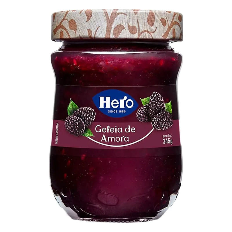 Geleia Hero Amora Vidro com 345g