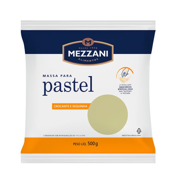 Encontraproduto.com.br - Massa Refrigerada para Pastel Mezzani Discao 500g