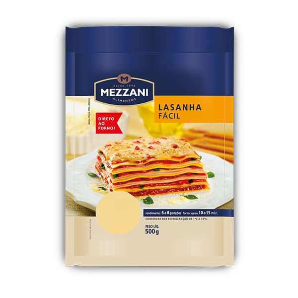 LASANHA MEZZANI FACIL 500G