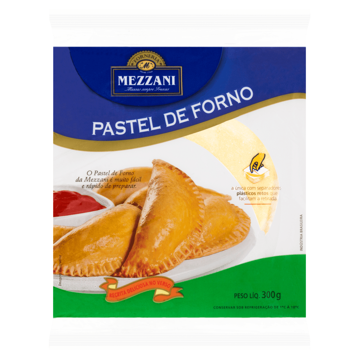 Encontraproduto.com.br - MASSA PARA PASTEL DE FORNO MEZZANI 300G