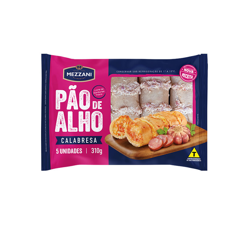 Encontraproduto.com.br - Pão de Alho Mezzani Calabresa Pacote com 310g