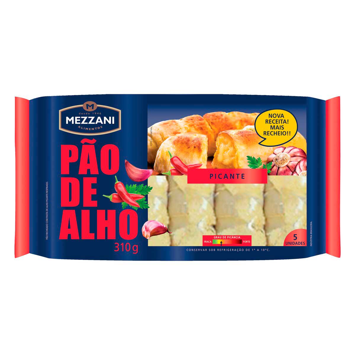 Encontraproduto.com.br - Pão Alho Mezzani 310g Picante