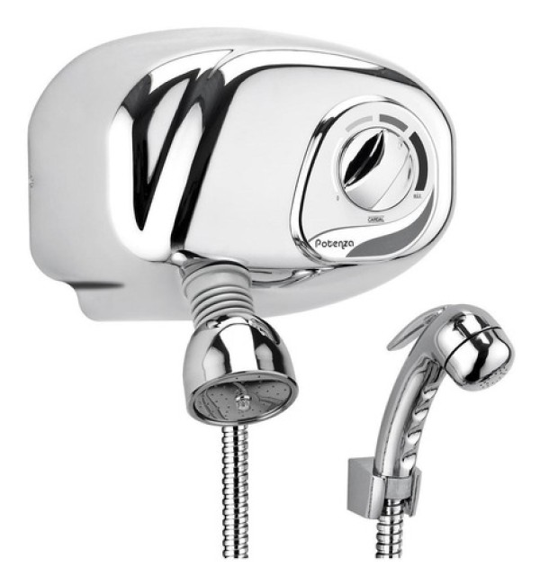 Encontraproduto.com.br - Ducha  Potenza Pressurizada com Desviador Cromada AQ036 220v Cardal