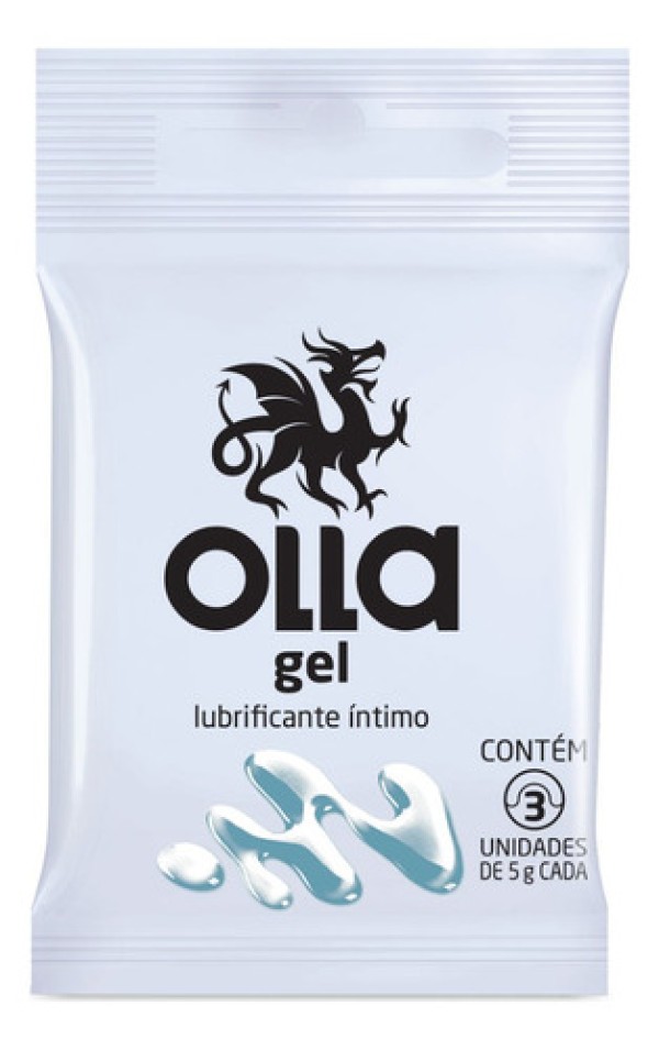 Gel Lubrificante Olla Reckitt  Íntimo com 3 Sachês 5g