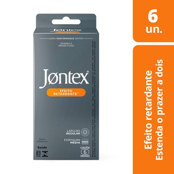 Encontraproduto.com.br - Preservativo Masculino Lubrificado Ereção Prolongada Jontex Pacote 6 Unidades
