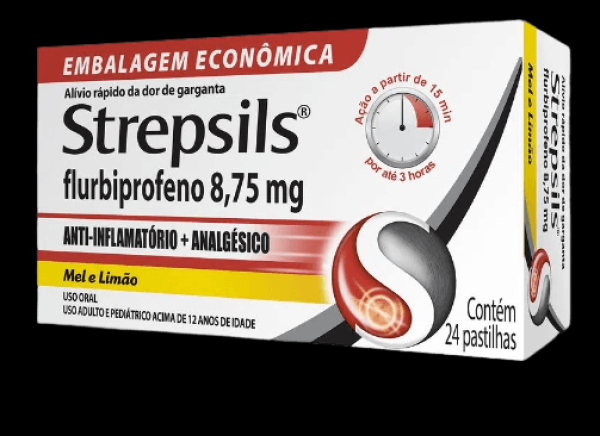 Encontraproduto.com.br - Pastilha Strepsils Anti-inflamatório e Analgésico Mel e Limão 24 Unidades