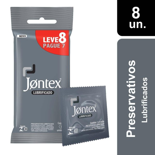 Encontraproduto.com.br - Preservativo Camisinha Jontex Lubrificado - Leve 8 Pague 7 Unidades