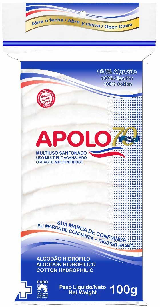 Encontraproduto.com.br - Algodão Hidrófilo Apolo Multiuso com 100g