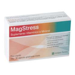 Encontraproduto.com.br - Suplemento Vitamínico MagStress Mineral Zero Açúcares 36 Cápsulas Gelatinosas Moles