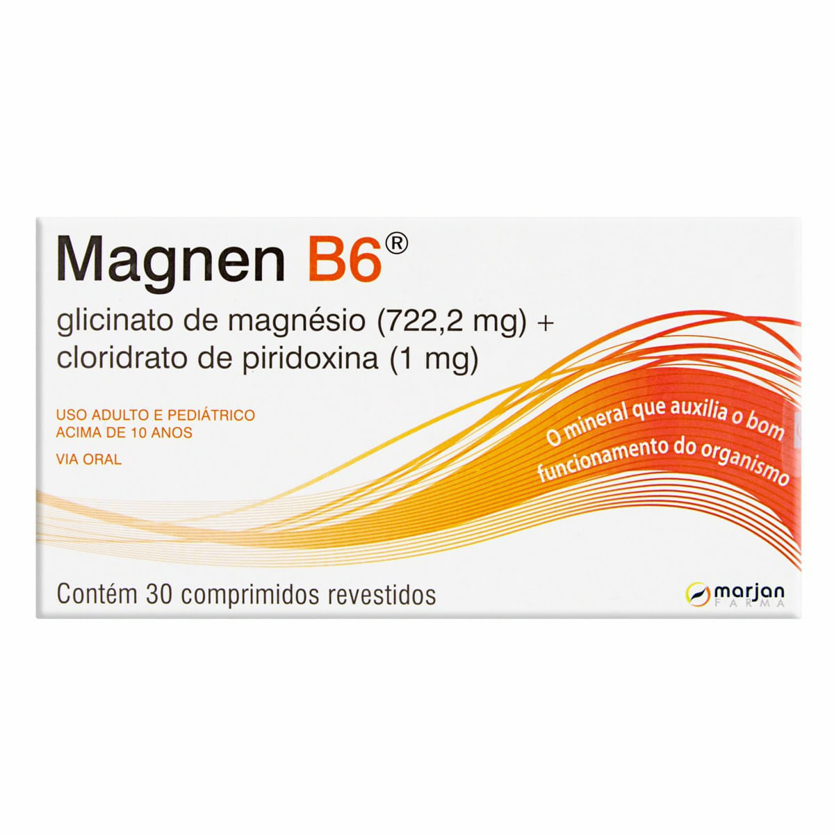 Encontraproduto.com.br - Magnen B6 Marjan 30 Comprimidos Revestidos