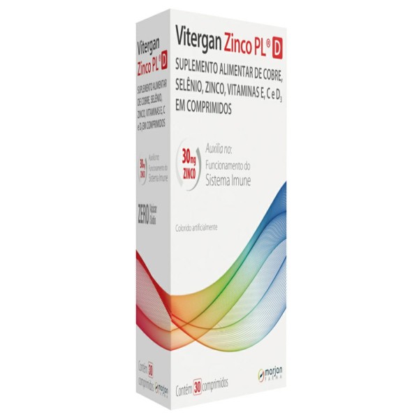 Suplemento Alimentar Marjan Vitergan Zinco PL D 30 Comprimidos