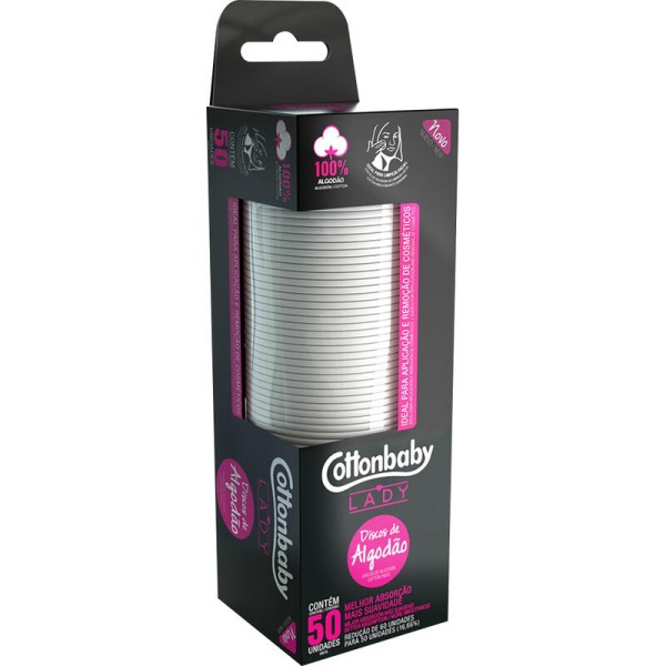 Algodão em Disco Cottonbaby Embalagem com 50 unidades